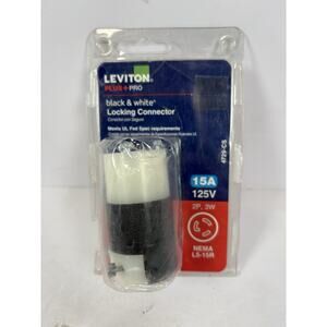 LEVITON PLUS PRO 15A 125V 4729-CS LOCKING CONNECTOR NEMA L5-15R